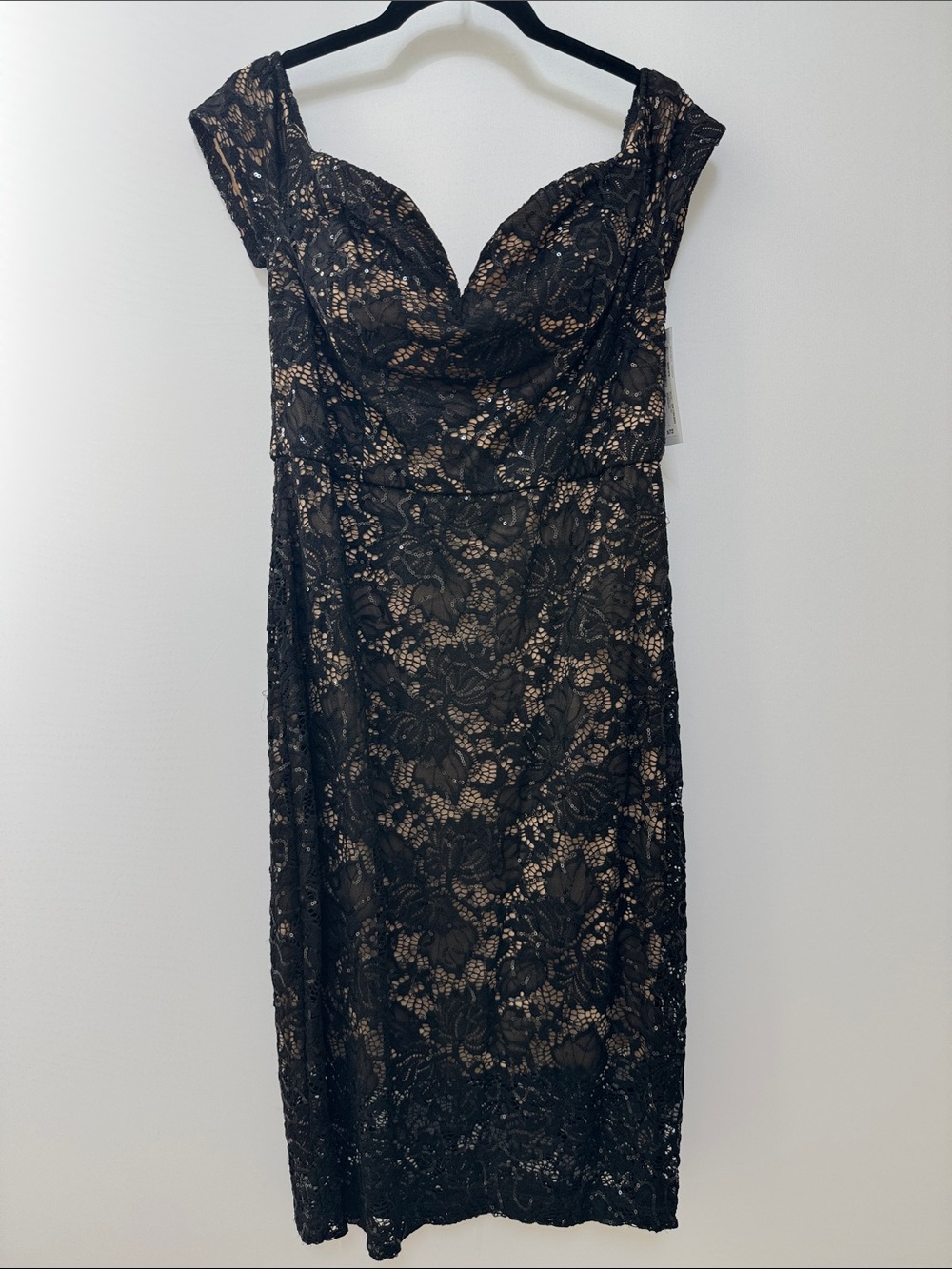 Elegant Bisou Bisou Black Lace Dress